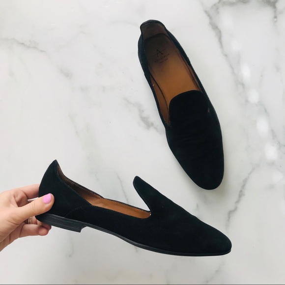 Aquatalia Shoes - Aquatalia black suede loafer flats